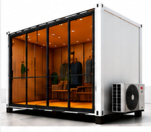 บ้านสำเร็จรูป แบบ SHOP OUTLET กรุกระจกเต็มบาน ราคา 160,000 บาท